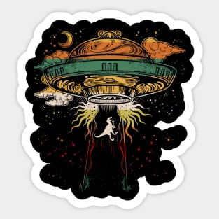 UFO Raptor Sticker